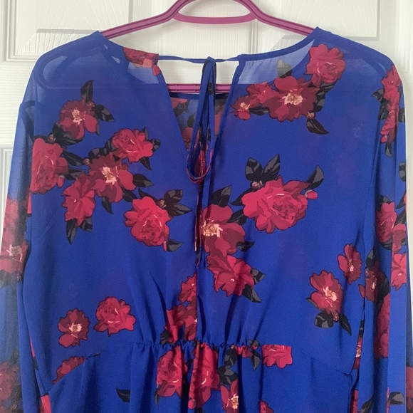 Floral Peplum Blouse - Picture 5 of 7